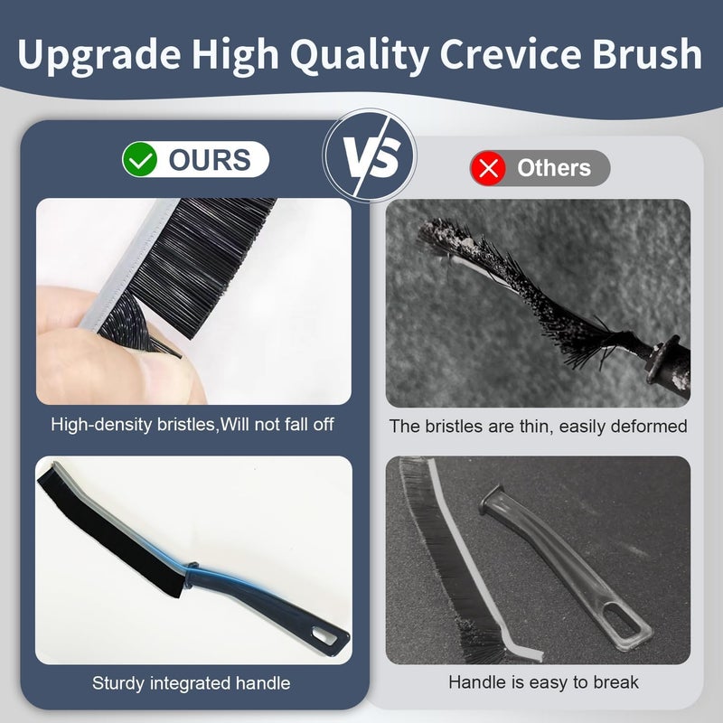 ZTOCOZ Crevice Cleaning Brush, Multifunctional Hard Bristle Grout Cleaning Brush, Bathroom Cleaning Brush with Clip,Cleaning Brush for Household, Kitchen, Window, Sink, Toilet, Grout (5 PCS) - Image 5