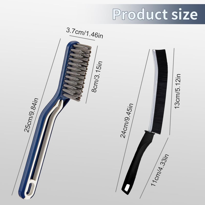 ZTOCOZ Crevice Cleaning Brush, Multifunctional Hard Bristle Grout Cleaning Brush, Bathroom Cleaning Brush with Clip,Cleaning Brush for Household, Kitchen, Window, Sink, Toilet, Grout (5 PCS) - Image 2