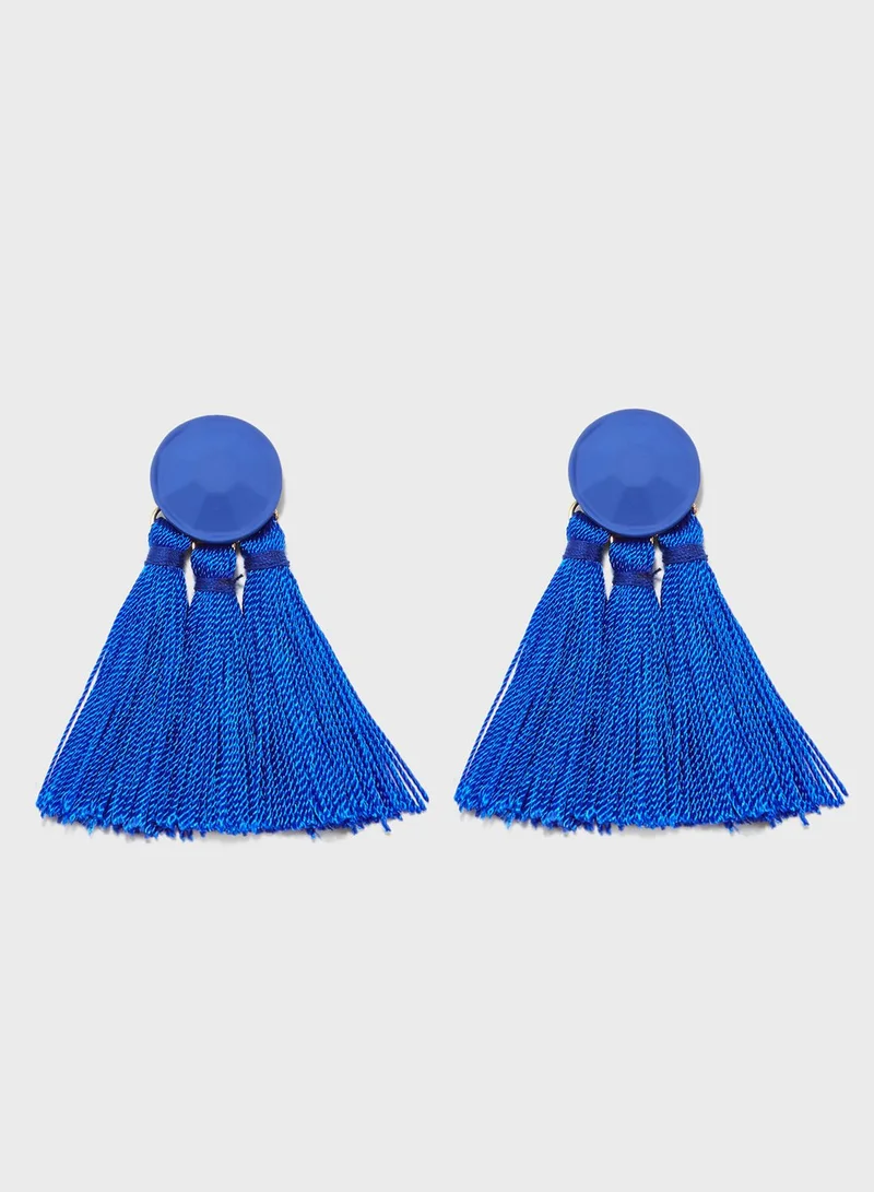 NEW LOOK Coated Top Tassel Earrings
