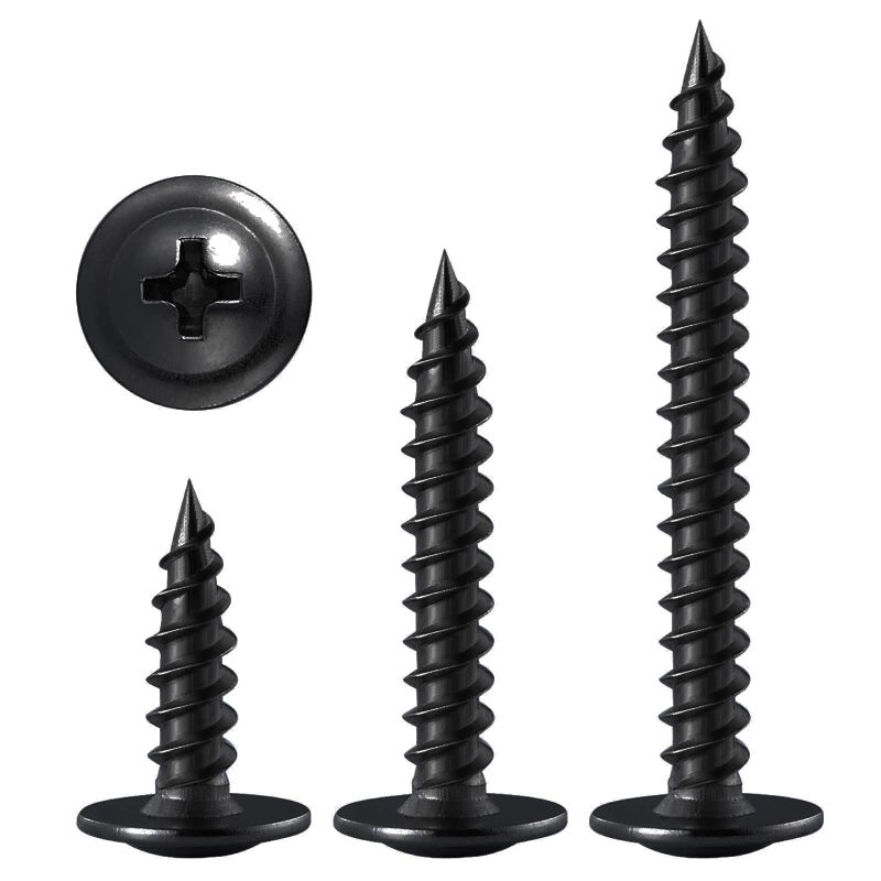 Wensilon (150 pcs)#8Ã—1-1/2" Black Truss Head Wood Screws Quick Metal Self Tapping Zinc Oxide - Image 5