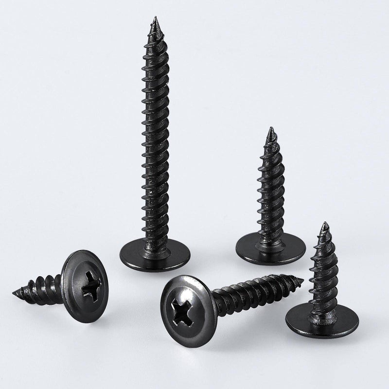 Wensilon (150 pcs)#8Ã—1-1/2" Black Truss Head Wood Screws Quick Metal Self Tapping Zinc Oxide - Image 4