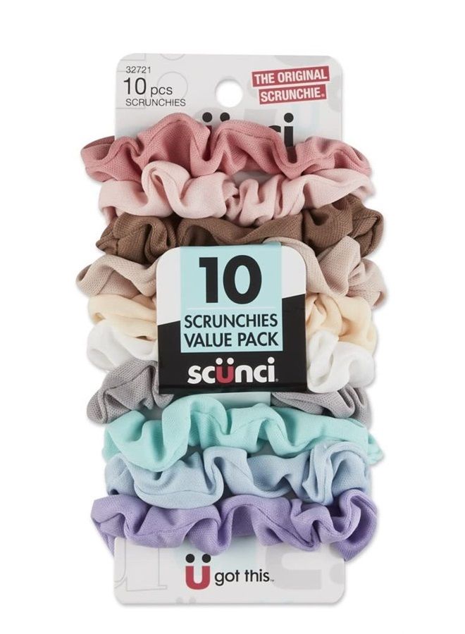 Scunci Value Pack No Damage Scrunchies - 10 Pcs. - Image 1