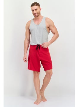 Burnside Men Drawstring Board Shorts, Red  - Image 4