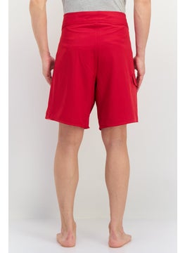 Burnside Men Drawstring Board Shorts, Red  - Image 3