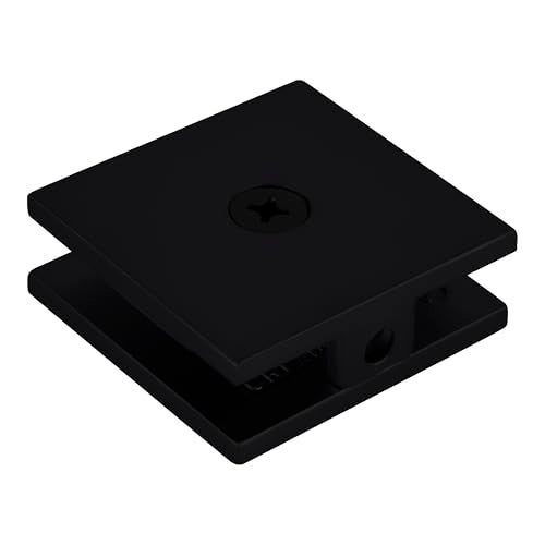 CRL مشبك U للزجاج ثابت بزاوية مربعة باللون الأسود غير اللامع CRL SCU4MBL - Image 2