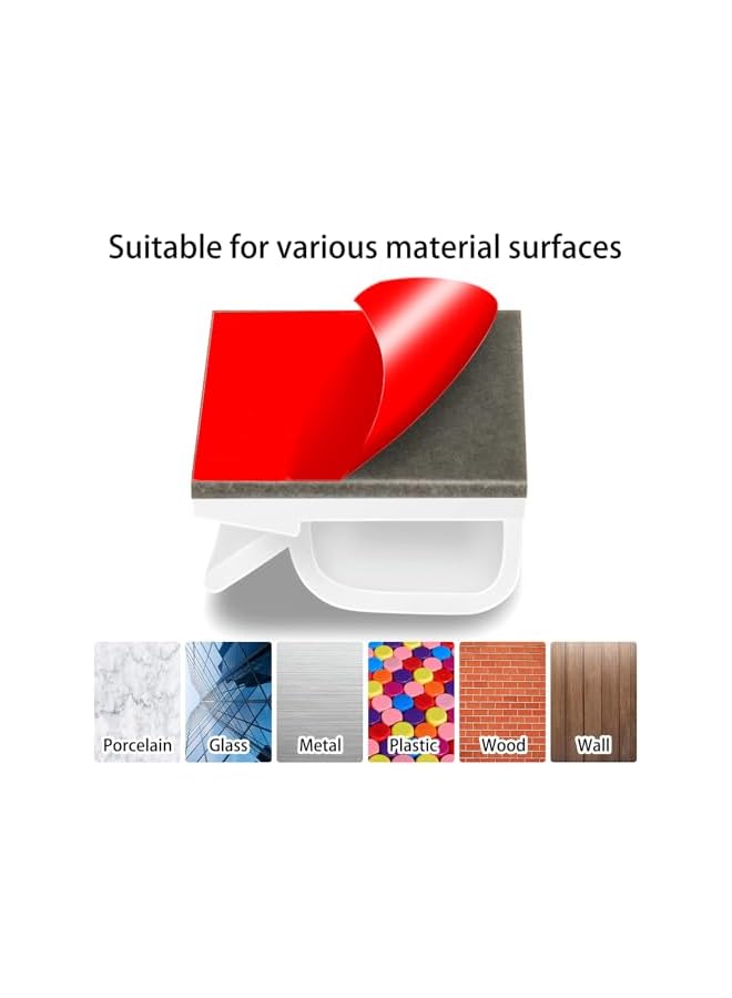 Green Tiger 100 Pcs Cable Clips, Adhesive Cable Organizer Cord Holder Wire Clip Wire Management Self Adhesive Hooks Wire Holder for Office, Home (White) - Image 4