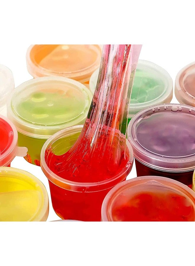 SELLON1 Slime kit with Free Stickers, Colors Non-Toxic Clear Crystal Slime Soft Jelly Clay Putty mud Stress Relief Toy Jelly Toy for Kids & Adult, DIY Slime Making- Multi Color (Pack of 6) - Image 3