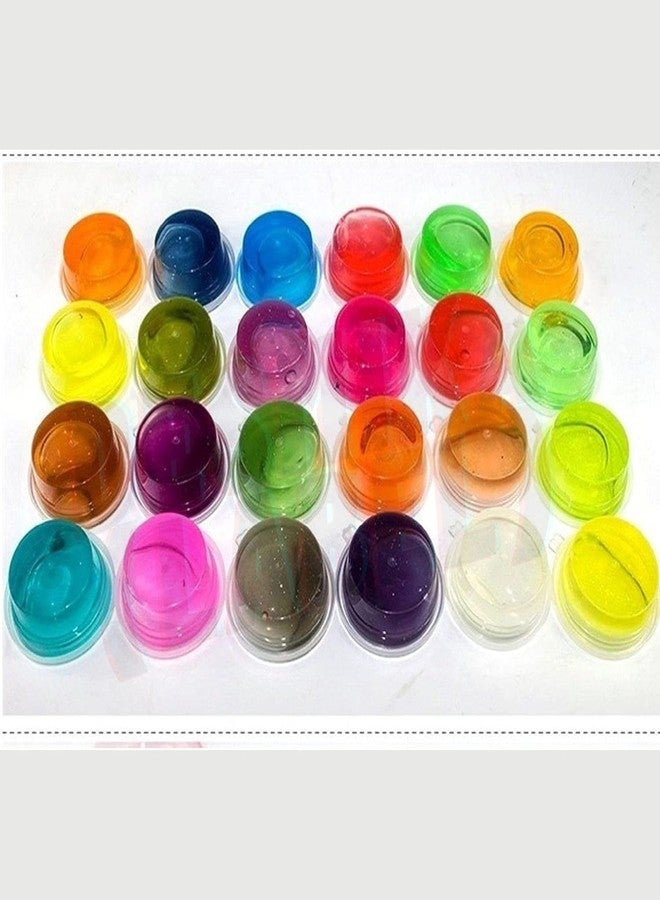 SELLON1 Slime kit with Free Stickers, Colors Non-Toxic Clear Crystal Slime Soft Jelly Clay Putty mud Stress Relief Toy Jelly Toy for Kids & Adult, DIY Slime Making- Multi Color (Pack of 6) - Image 4