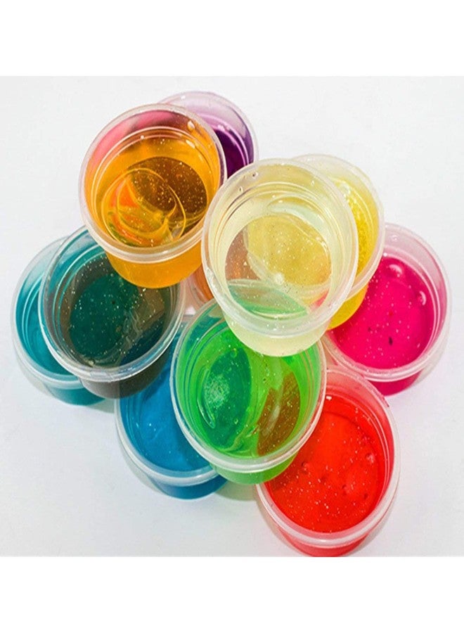 SELLON1 Slime kit with Free Stickers, Colors Non-Toxic Clear Crystal Slime Soft Jelly Clay Putty mud Stress Relief Toy Jelly Toy for Kids & Adult, DIY Slime Making- Multi Color (Pack of 6) - Image 5