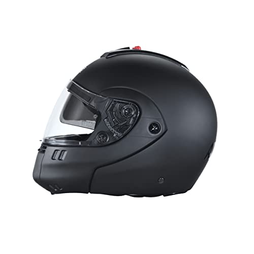 Studds NINJA 3G Flip Up Full Face Helmet with Double Visor(Matt Black, XL) - Image 3