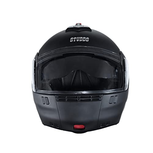 Studds NINJA 3G Flip Up Full Face Helmet with Double Visor(Matt Black, XL) - Image 2