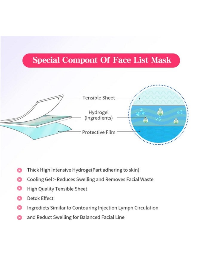 APPTI V Shape Face Mask Firming Facial Mask Double V Line Lifting Mask For Women Men White 6 Pieces - Image 4