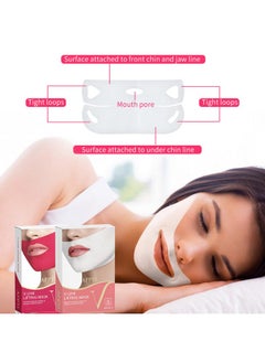 APPTI V Shape Face Mask Firming Facial Mask Double V Line Lifting Mask For Women Men White 6 Pieces  - Image 5