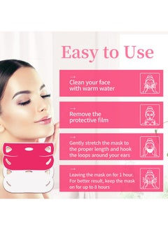 APPTI V Shape Face Mask Firming Facial Mask Double V Line Lifting Mask For Women Men White 6 Pieces  - Image 2
