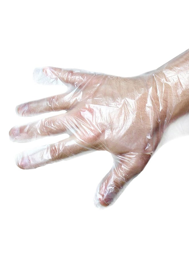 100-Piece Disposable Glove Set Clear One Size - Image 2