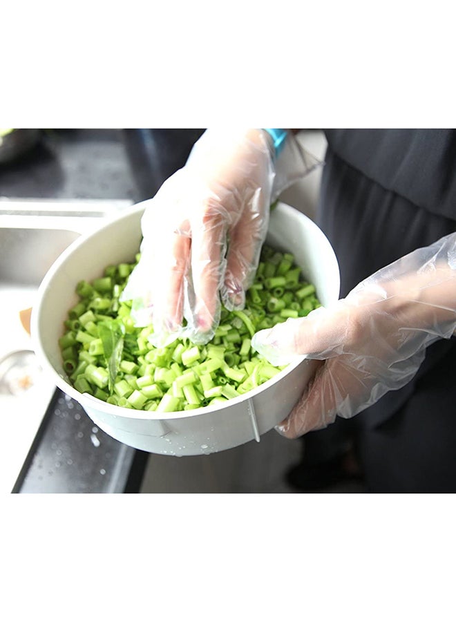 100-Piece Disposable Glove Set Clear One Size - Image 4