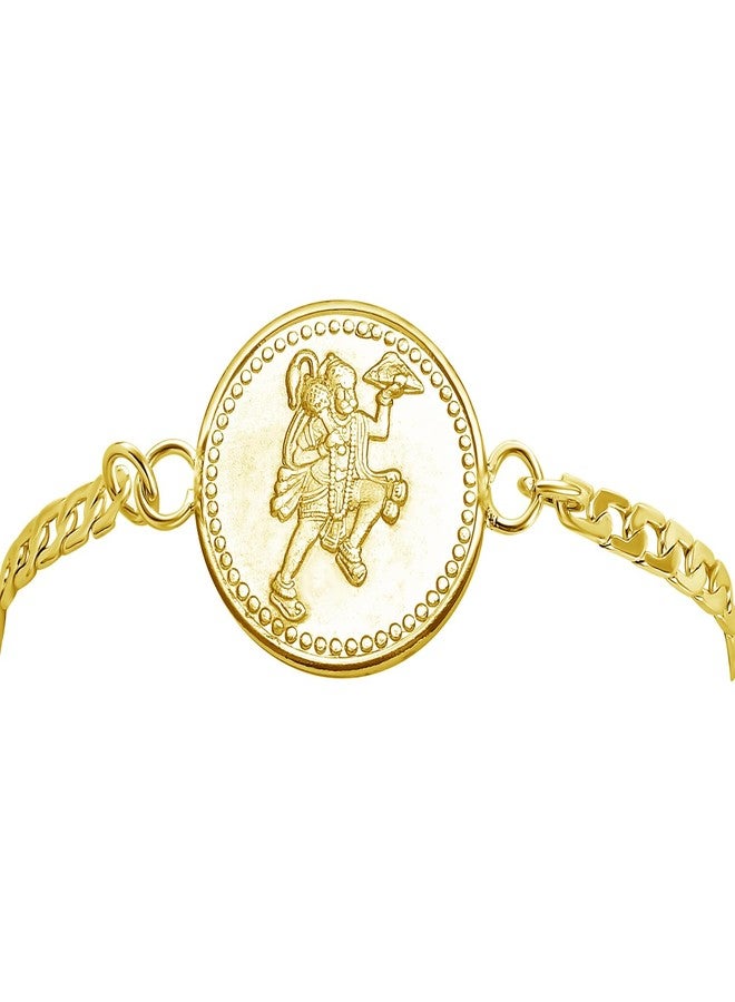 Pray Everyday Gold Plated Hanuman Ji Bracelet for Men & Women | Unisex Religious Spiritual Jewellery | Adjustable Devotional Wrist Chain for Protection & Blessings - Image 5