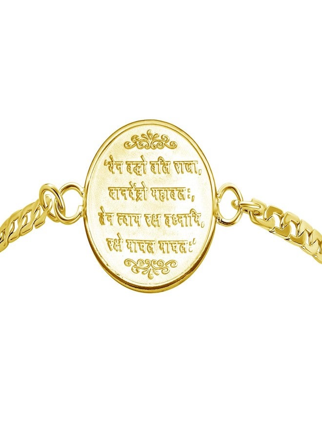 Pray Everyday Gold Plated Hanuman Ji Bracelet for Men & Women | Unisex Religious Spiritual Jewellery | Adjustable Devotional Wrist Chain for Protection & Blessings - Image 2