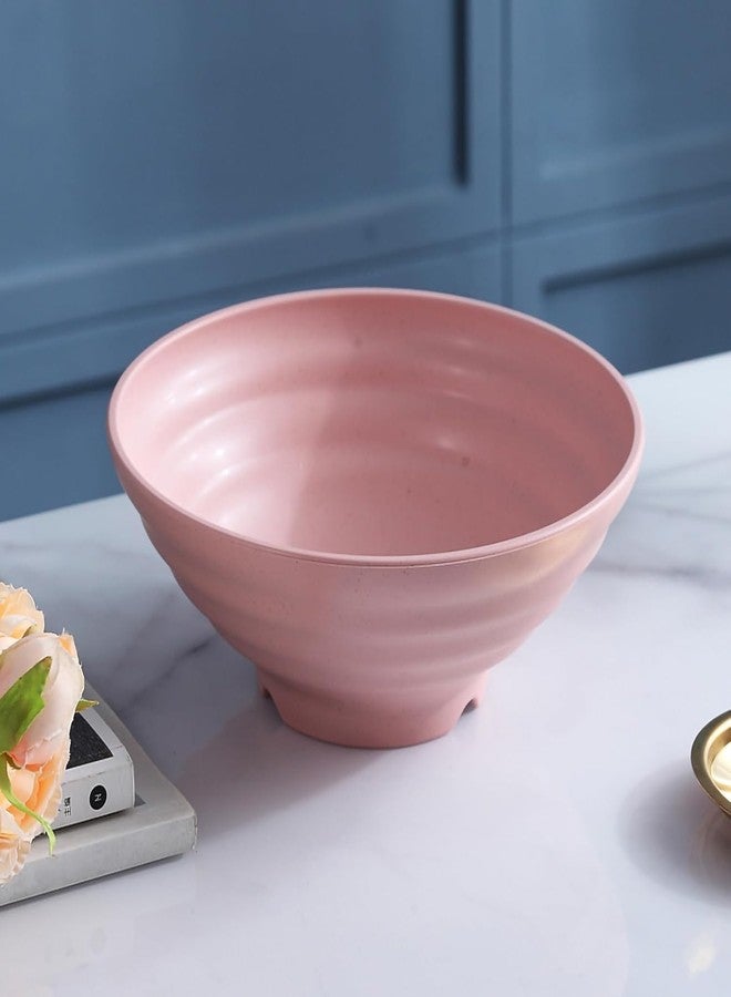 BGVM Wheat Straw Salad Bowls Set (900ml) - Large Microwave Safe, Unbreakable & Stackable Bowls for Salad, Pasta, Soup, Ramen - BPA-Free, Eco-Friendly, Lightweight Serving Bowls for Kitchen (2, Pink) - Image 5