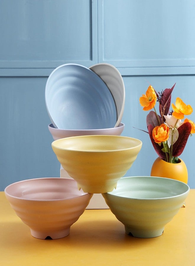 BGVM Wheat Straw Salad Bowls Set (900ml) - Large Microwave Safe, Unbreakable & Stackable Bowls for Salad, Pasta, Soup, Ramen - BPA-Free, Eco-Friendly, Lightweight Serving Bowls for Kitchen (2, Pink) - Image 4
