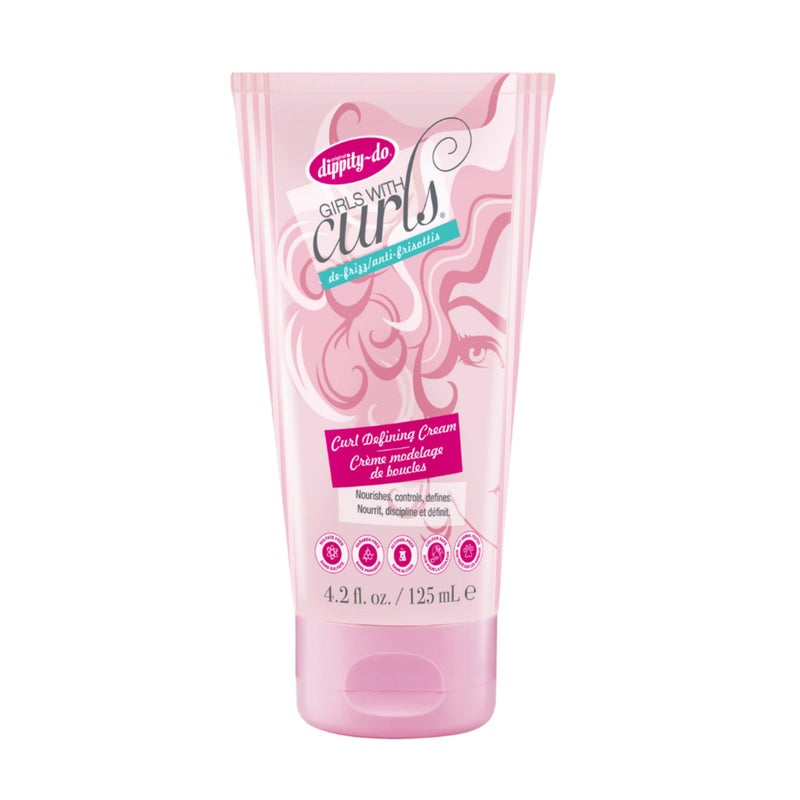 dippity-do Dippity Do Girls With Curls Leave-In Curl Defining Cream, Anti-Frizz Styling for Curly & Wavy Hair, Smoothing Cream For Frizzy Hair, Shea Butter, Coconut Oil, Frizz Control, 4.2 Fl Oz - Image 1