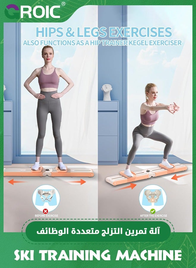 GROIC Multifunctional Ski Training Machine, Ski Exercise Machine Pilates Board, Thigh Master, Kegel Exerciser, Pelvic Floor Muscle, Ab Roller Wheel, Home Postpartum Repair Machine for Women - Image 3