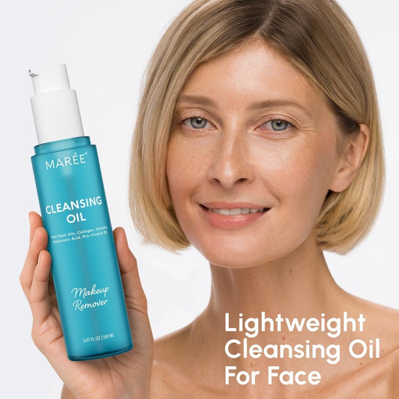 MAREE Deep Cleansing Oil for Face â€“ Makeup Remover Oil Cleanser for Face Skincare â€“ Centella Cleansing Oils Non-Comedogenic â€“ Makeup Blackhead Remover â€“ Pore Cleaner Facial Wash for Sensitive Skin - Image 2