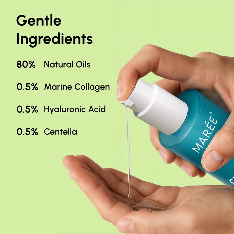 MAREE Deep Cleansing Oil for Face â€“ Makeup Remover Oil Cleanser for Face Skincare â€“ Centella Cleansing Oils Non-Comedogenic â€“ Makeup Blackhead Remover â€“ Pore Cleaner Facial Wash for Sensitive Skin - Image 3