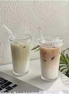 Generic Crystal iced coffee cup with lid and coaster  - Image 1