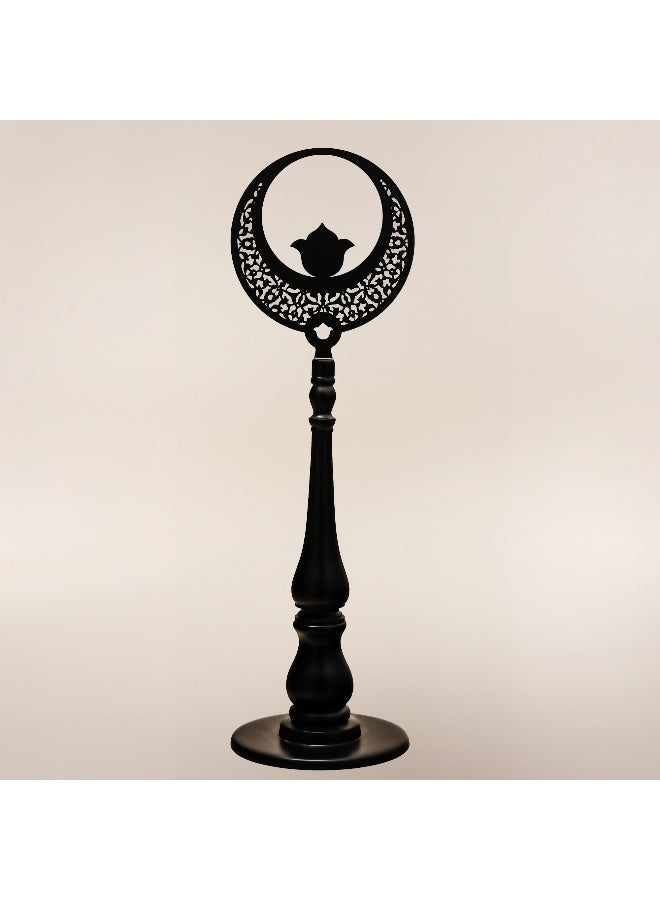 Homez زخرفة رمضانية معدنية بتصميم عربي مزخرف، أسود 66*20*20 سم - Image 1