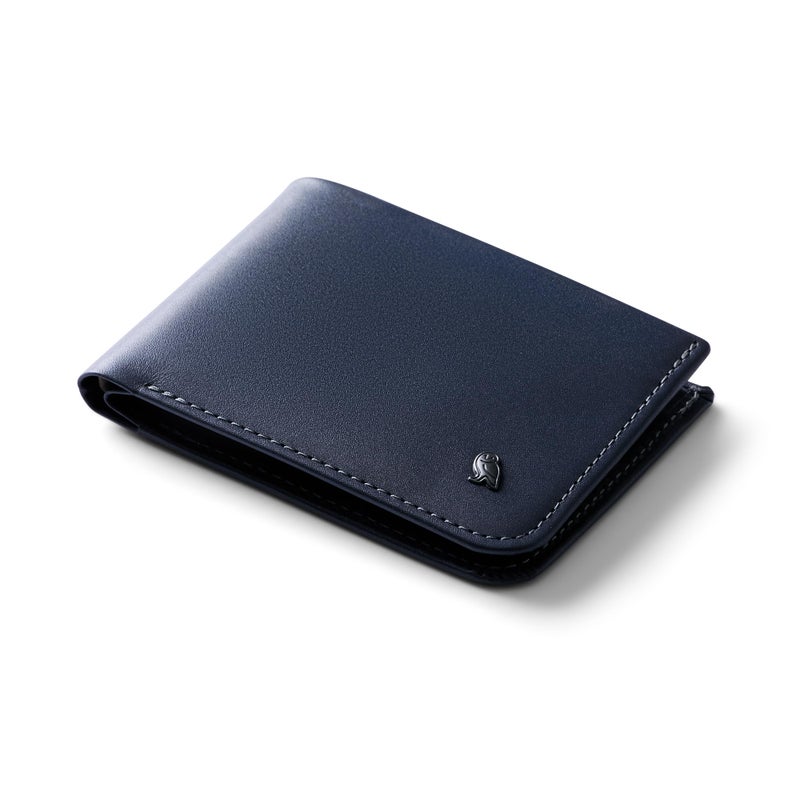 Bellroy Hide & Seek, slim leather wallet, RFID editions available (Max. 12 cards and cash) - Navy - Image 1