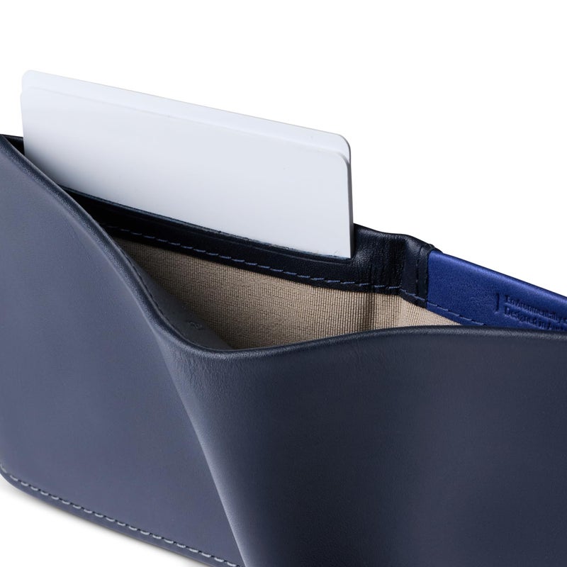 Bellroy Hide & Seek, slim leather wallet, RFID editions available (Max. 12 cards and cash) - Navy - Image 5