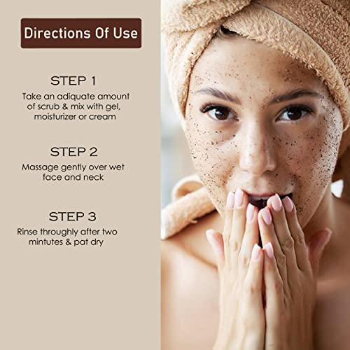 White Leaf Exfoliate Walnut Scrub 75g For Face & Body With Coffee & Coconut For Dead Skin Cells & Tan Removal, Blackheads, Dirt & Pollution Free Skin - Image 3