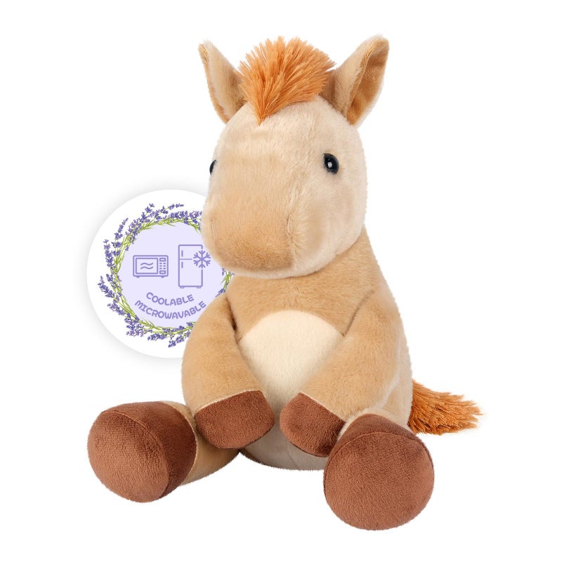 SuzziPals Heatable Coolable Horses Stuffed Animals Microwave Heating Pad Horses Plush for Companion Cute Plushies Horse Lavender Stuff Horse Toys Gifts - Image 3