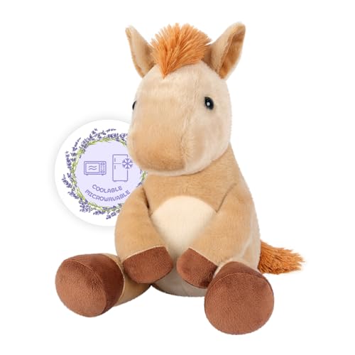 SuzziPals Heatable Coolable Horses Stuffed Animals Microwave Heating Pad Horses Plush for Companion Cute Plushies Horse Lavender Stuff Horse Toys Gifts - Image 1