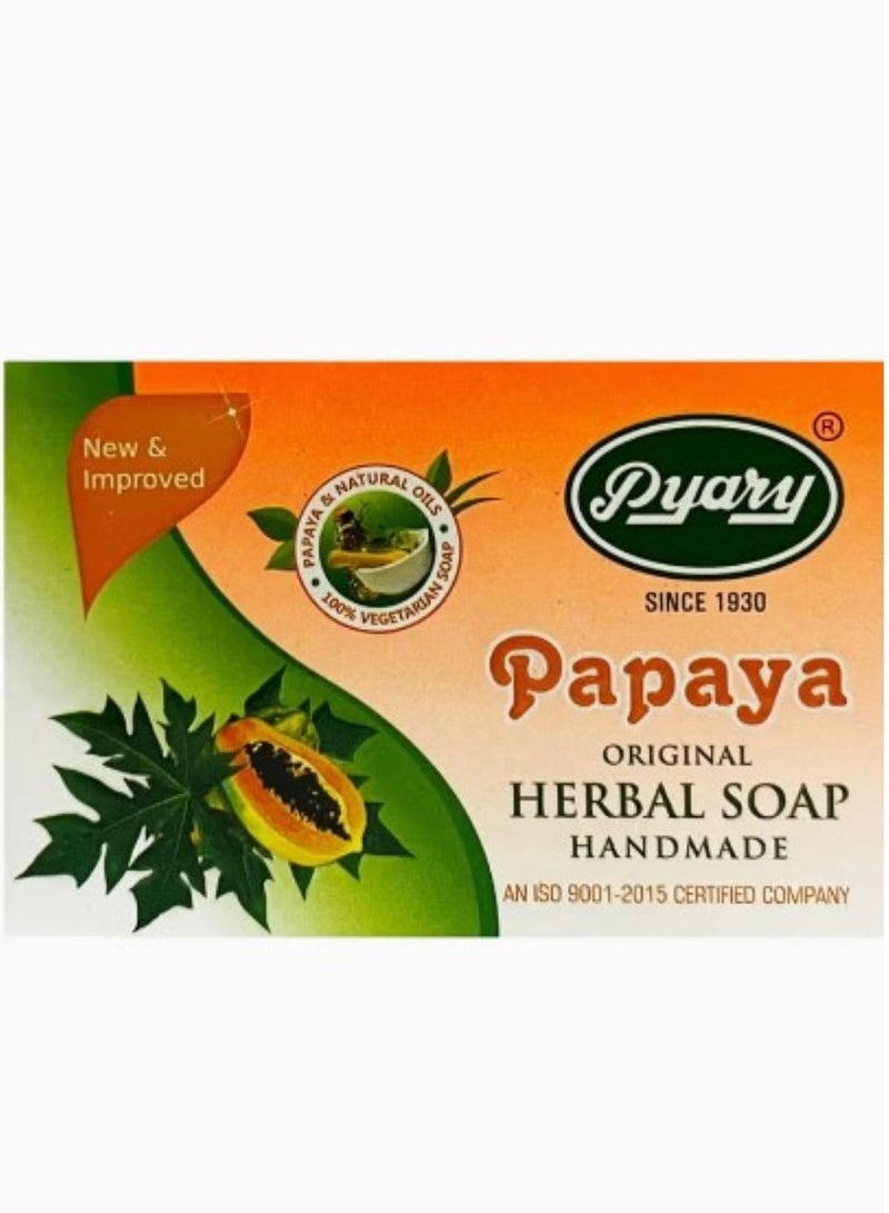 Pyary Pack Of 2 Papaya Original Herbal Soap Handmade 2 X 75g - Image 2
