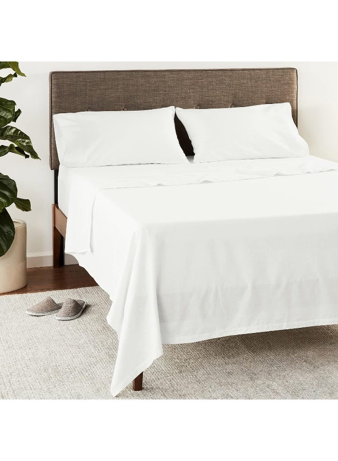 Superior FlannelSH Sheet Set Queen White - Image 2