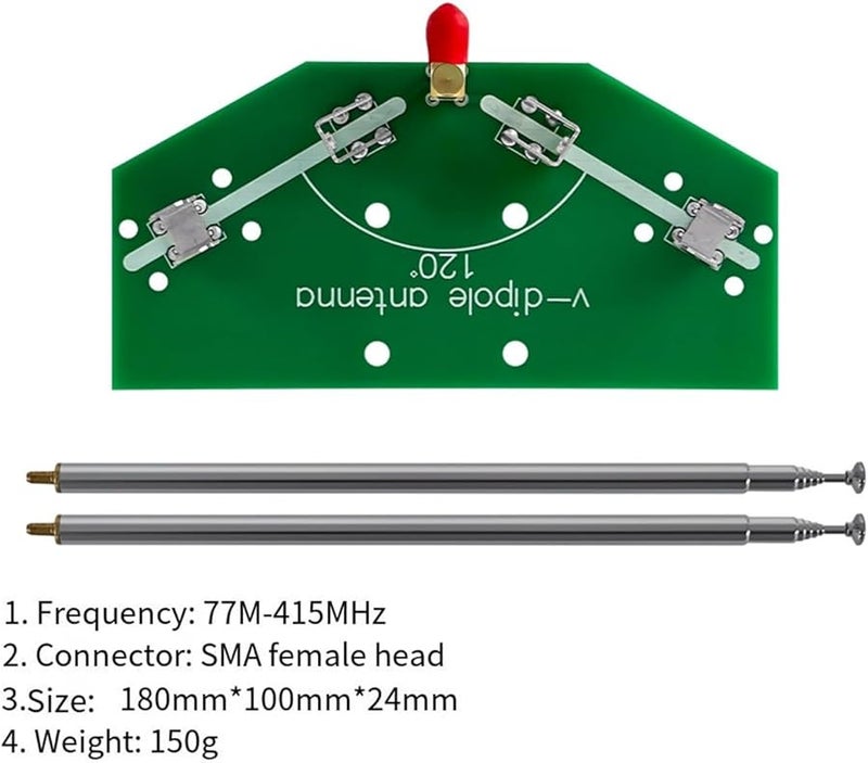 DIY 137MHz V Dipole Antenna Kit For FM Aviation With 6M Cable And PCB Module - Image 3