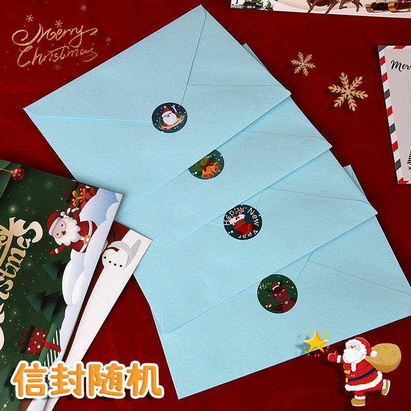 Christmas Card Christmas Gift Cute Cartoon Small Card Children'S Kindergarten Handwritten Thanksgiving Blessing Postcard - Image 5