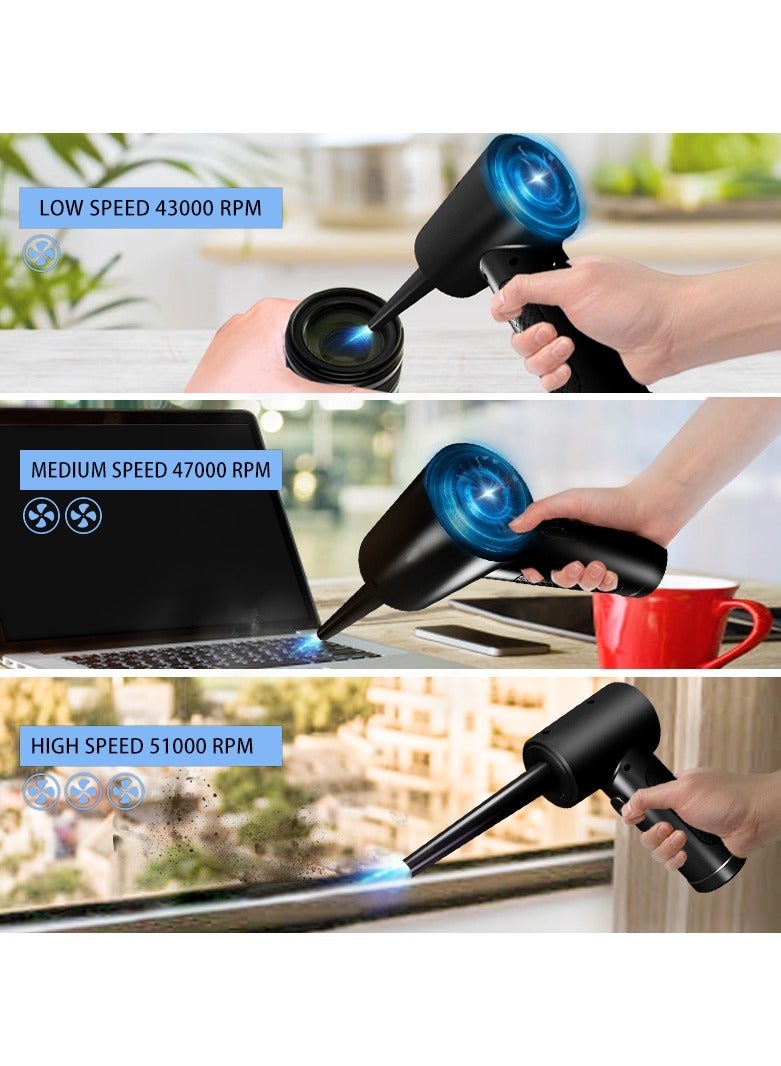 Beauenty C4915 Compressed Air Duster For Computer Keyboard 51000 RPM USB Charging Mini Electric Cordless PC Car Cleaner Wireless Air Blower - Image 3