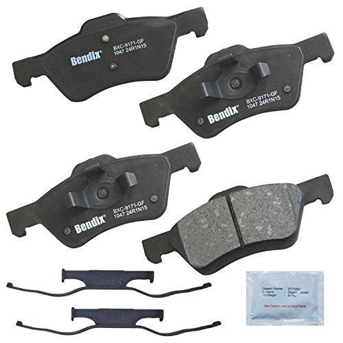 Bendix Priority1 CFC1047 Ceramic Front Brake Pads for Ford Escape 2011-2005, Mazda Tribute 2006-2005, Tribute 2011-2008, Mercury Mariner 2011-2005 - Image 1