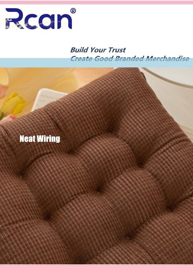 Rcan Chair Cushion Cushion Bay Window Tatami Floor Pillow Cushion Corduroy Cushion Thickened Square Soft Fluffy Cushion Pillow Back Suitable for Office Family Car Tables Chairs School  - Image 4
