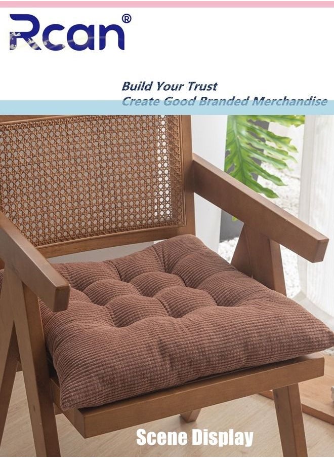 Rcan Chair Cushion Cushion Bay Window Tatami Floor Pillow Cushion Corduroy Cushion Thickened Square Soft Fluffy Cushion Pillow Back Suitable for Office Family Car Tables Chairs School  - Image 5