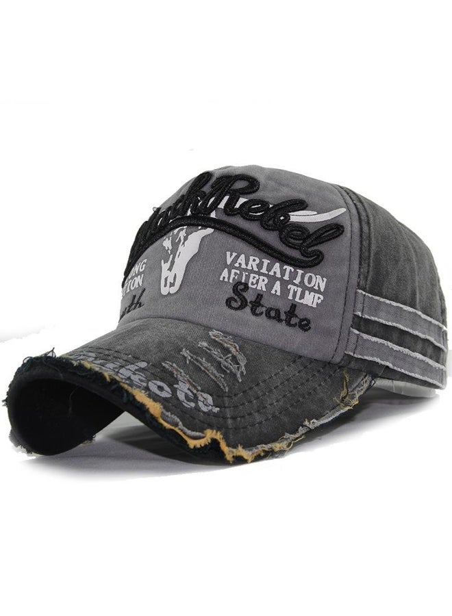 Fashion Baseball Cap Women Hip Hop Cap Hole Letter Cap Men Outdoor Daddy Cap Adjustable