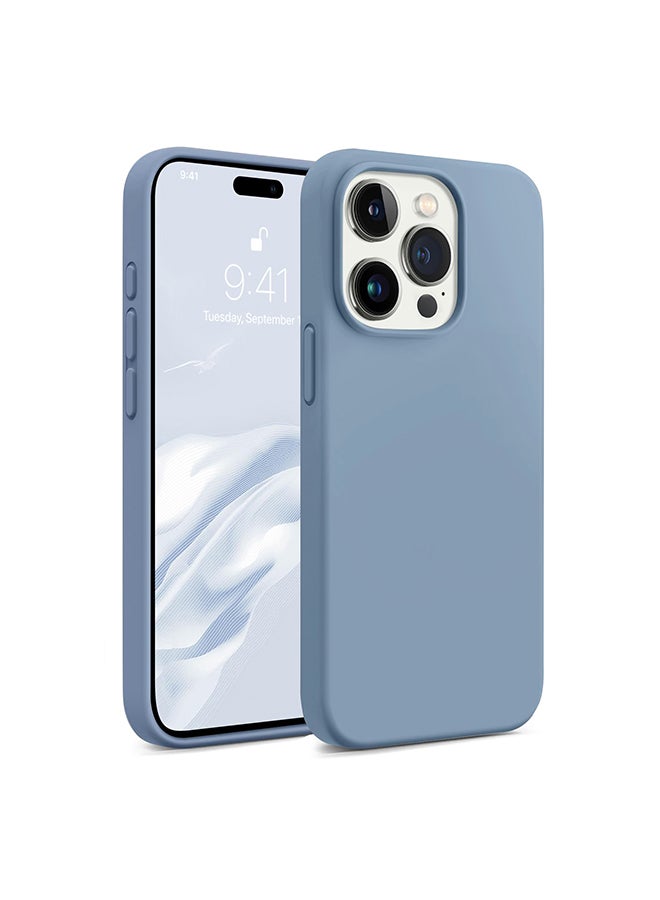 O Ozone Silicone Case for iPhone 15 Pro Case, Liquid Silicone Cover With Soft Microfiber Lining [Full Covered Camera] Shockproof Phone Case Cover - Blue - Image 1