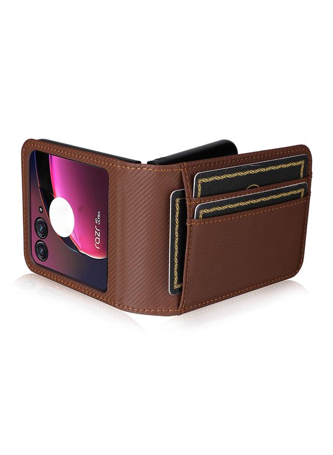 erorex Case For Motorola Moto Razr 40 Ultra Card Slot PU Leather PC Phone Case - Image 5