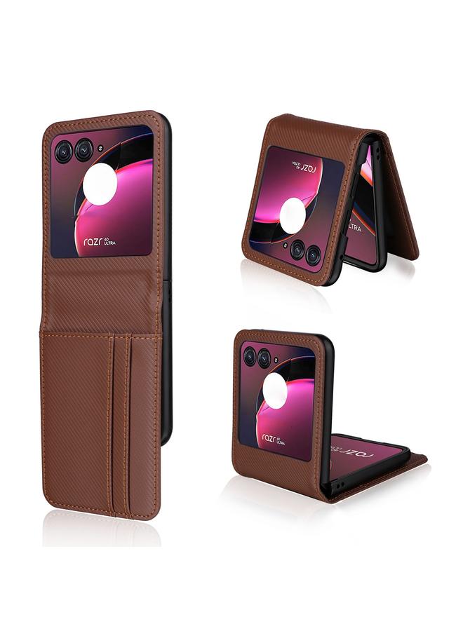 erorex Case For Motorola Moto Razr 40 Ultra Card Slot PU Leather PC Phone Case - Image 1
