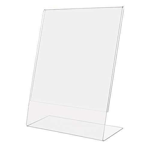 SOURCEONE.ORG 8.5 x 11 Thick Acrylic Slant Back Sign Holder, Ad Frame, Picture Frame, Clear sign holder, Acrylic flyer holder for Business, Office, Events, Trade Shows, Museums, Retail Stores (3 Pack) - Image 2