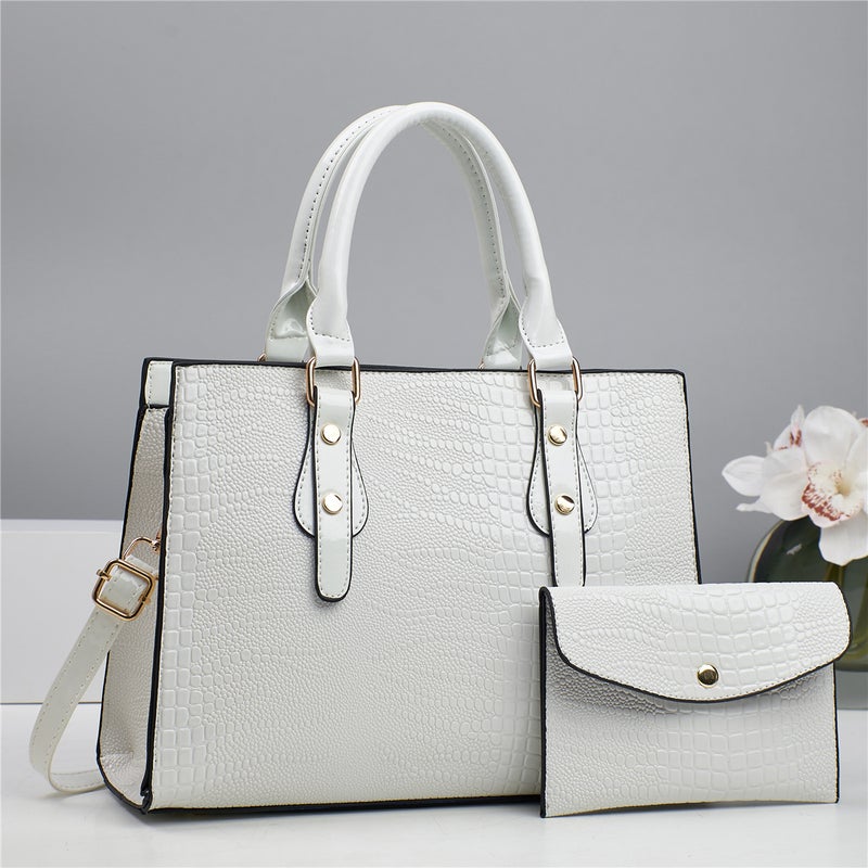 Women'S Bag New Crocodile Pattern 2-Piece Set Fashion Handbag Casual Shoulder Crossbody Large Capacity Bag - Image 4