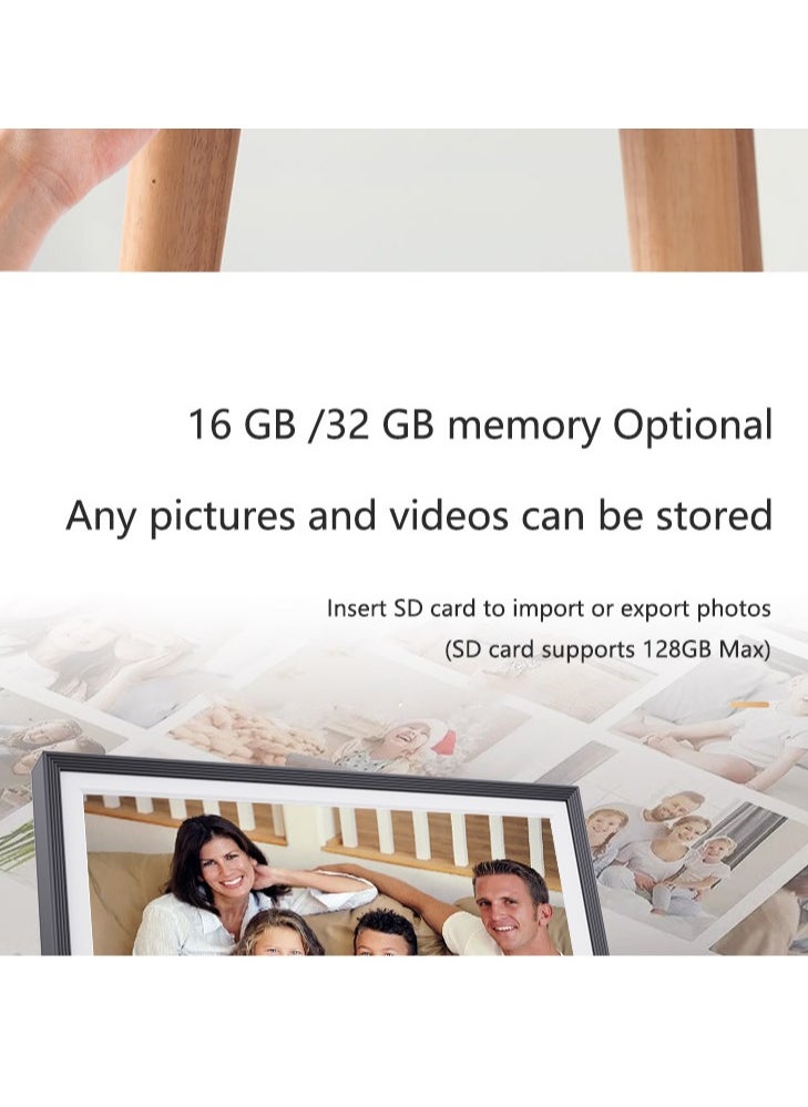 Generic - 10 Inch 32GB Frameo Smart WiFi Digital Photo Frame 1280x800 IPS LCD Touch Screen, Auto-Rotate Portrait and Landscape, Built in 32GB Memory, Share Moments Instantly via Frameo App from Anywhere - Image 1